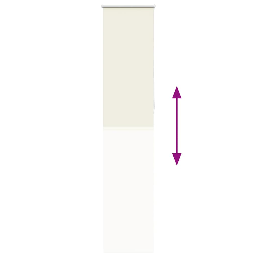 Roller Blind Blackout Off White 40x210 cm Fabric Width 35.7 cm Polyester
