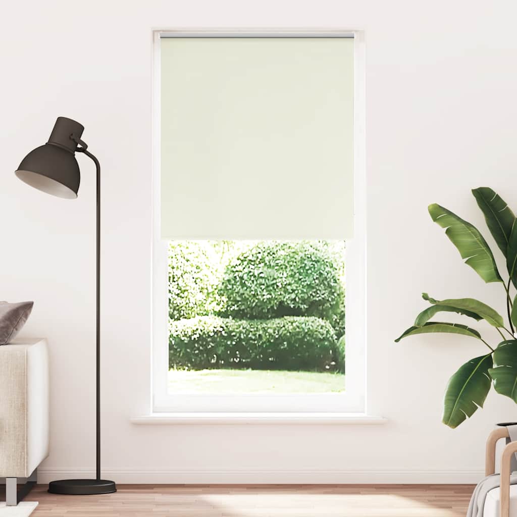 Roller Blind Blackout Off White 95x210 cm Fabric Width 90.7 cm Polyester