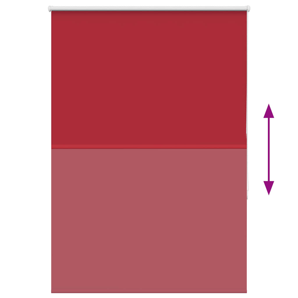 Roller Blind Blackout Red 110x130 cm Fabric Width 105.7 cm Polyester