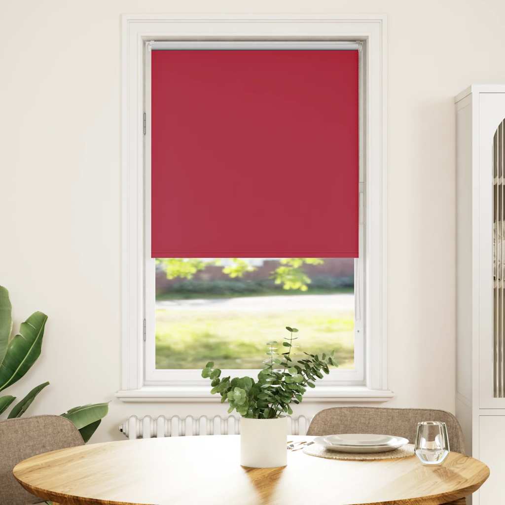 Roller Blind Blackout Red 85x150 cm Fabric Width 80.7 cm Polyester