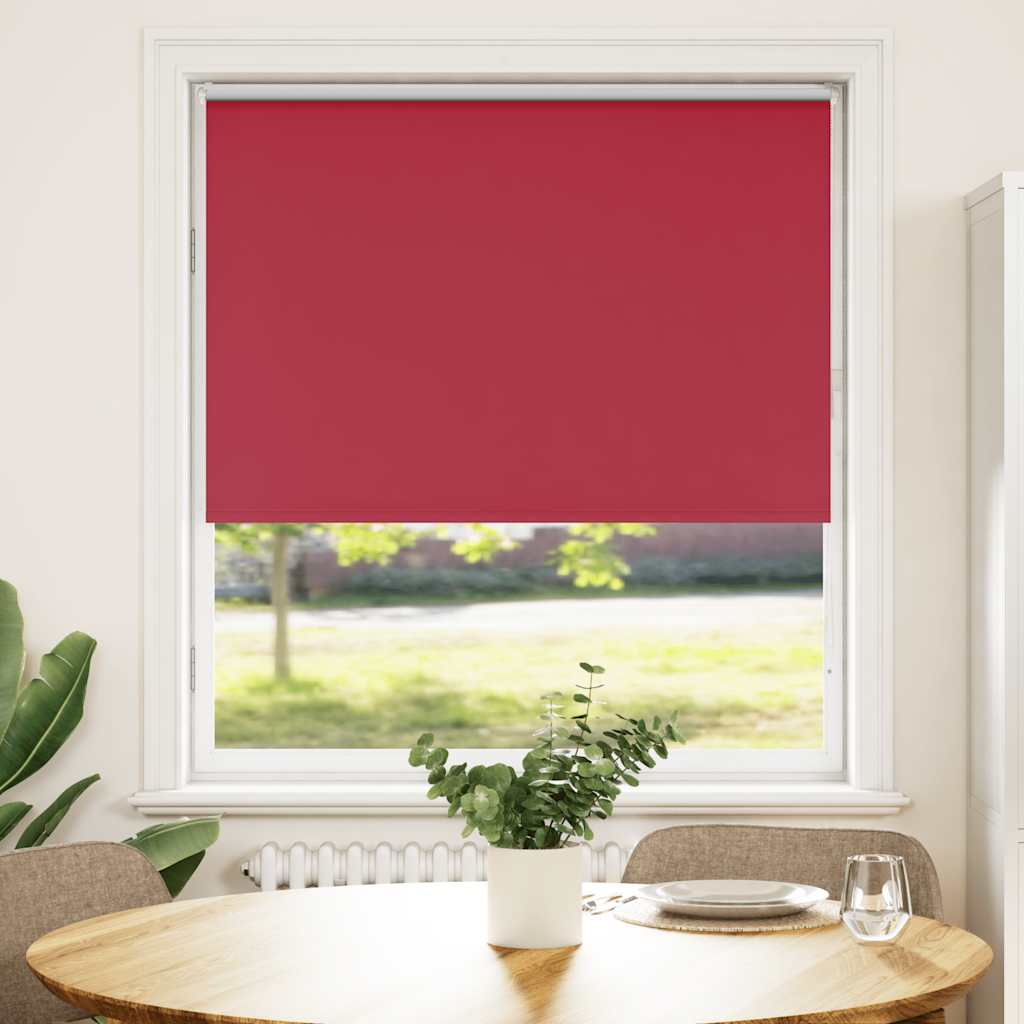 Roller Blind Blackout Red 90x150 cm Fabric Width 85.7 cm Polyester