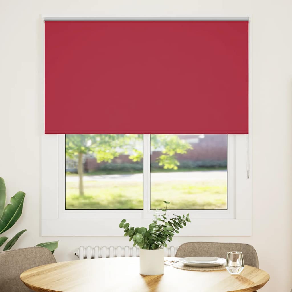 Roller Blind Blackout Red 140x150 cm Fabric Width 136.6 cm Polyester