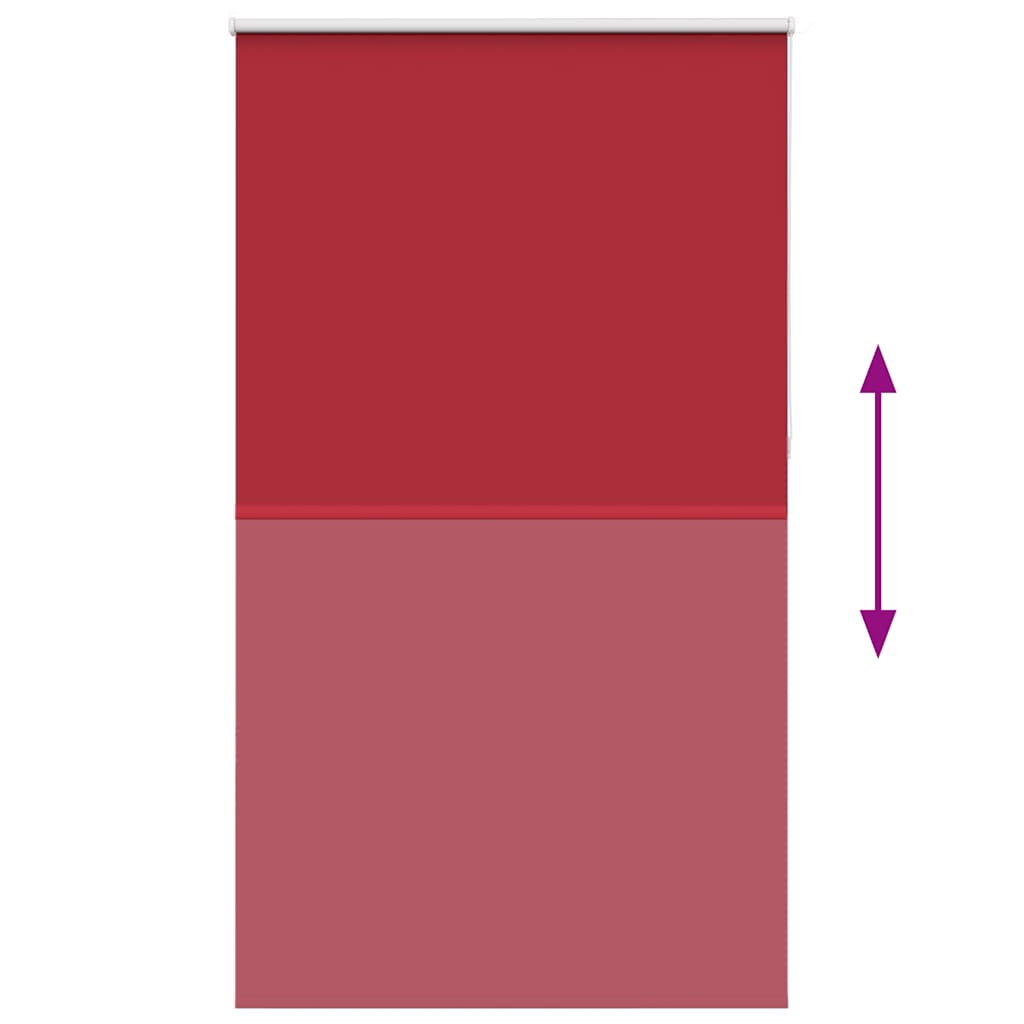 Roller Blind Blackout Red 130x210 cm Fabric Width 126.6 cm Polyester