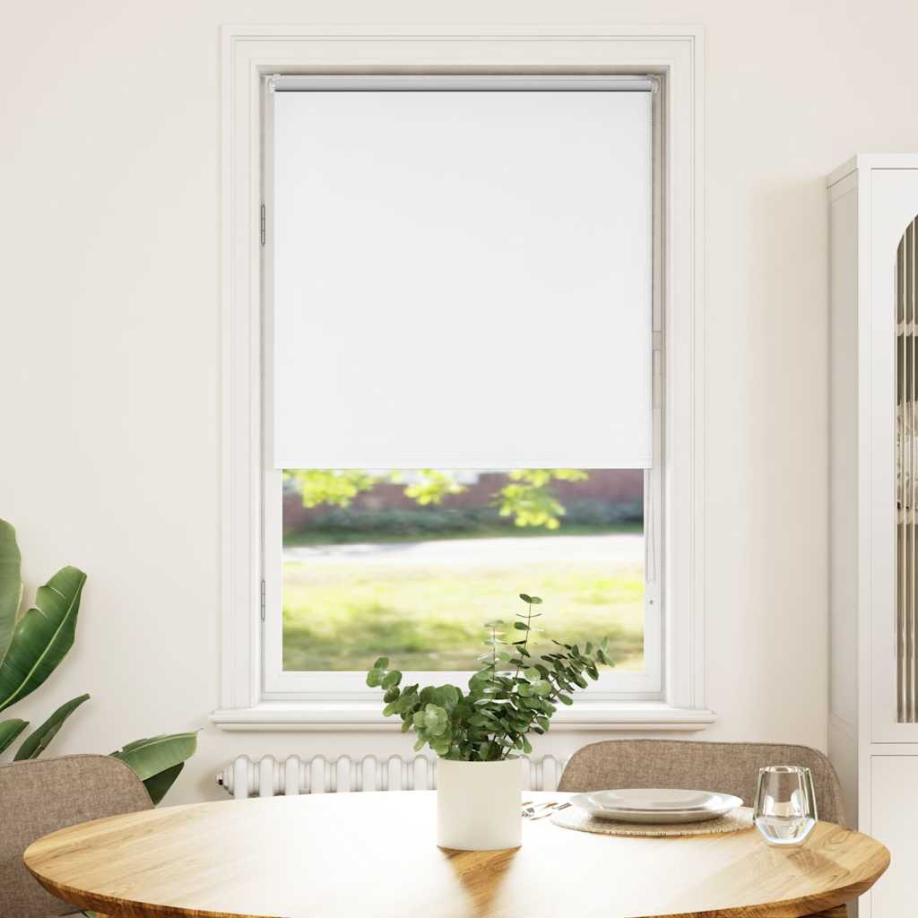Roller Blind Blackout White 65x130 cm Fabric Width 60.7 cm Polyester
