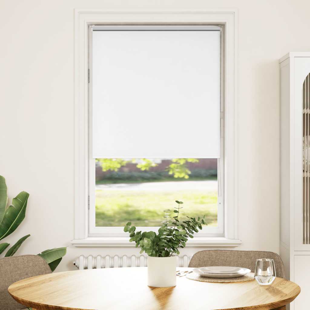 Roller Blind Blackout White 85x150 cm Fabric Width 80.7 cm Polyester