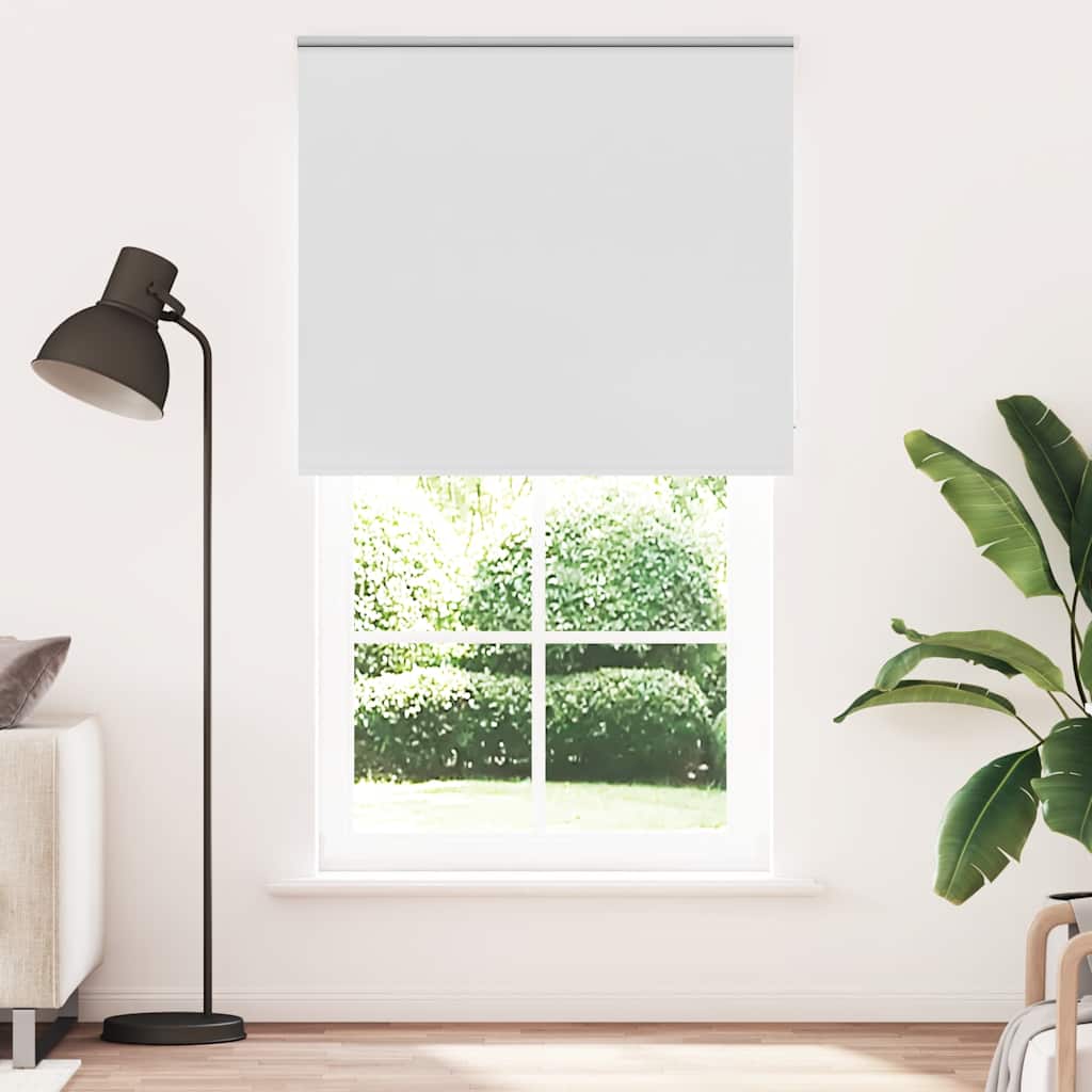 Roller Blind Blackout White 120x230 cm Fabric Width 116.6 cm Polyester