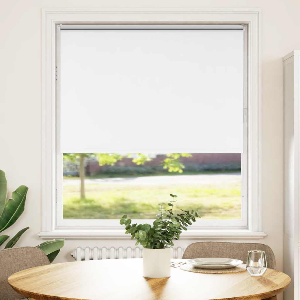 Roller Blind Blackout White 160x230 cm Fabric Width 156.6 cm Polyester