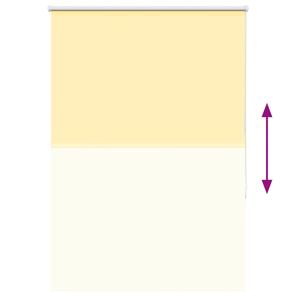 Roller Blind Blackout Yellow 100x130 cm Fabric Width 95.7 cm Polyester