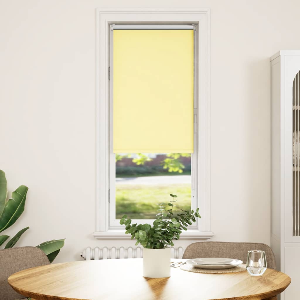 Roller Blind Blackout Yellow 40x150 cm Fabric Width 35.7 cm Polyester