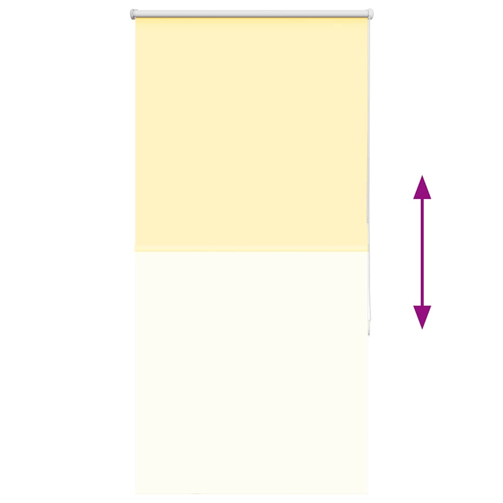 Roller Blind Blackout Yellow 80x150 cm Fabric Width 75.7 cm Polyester