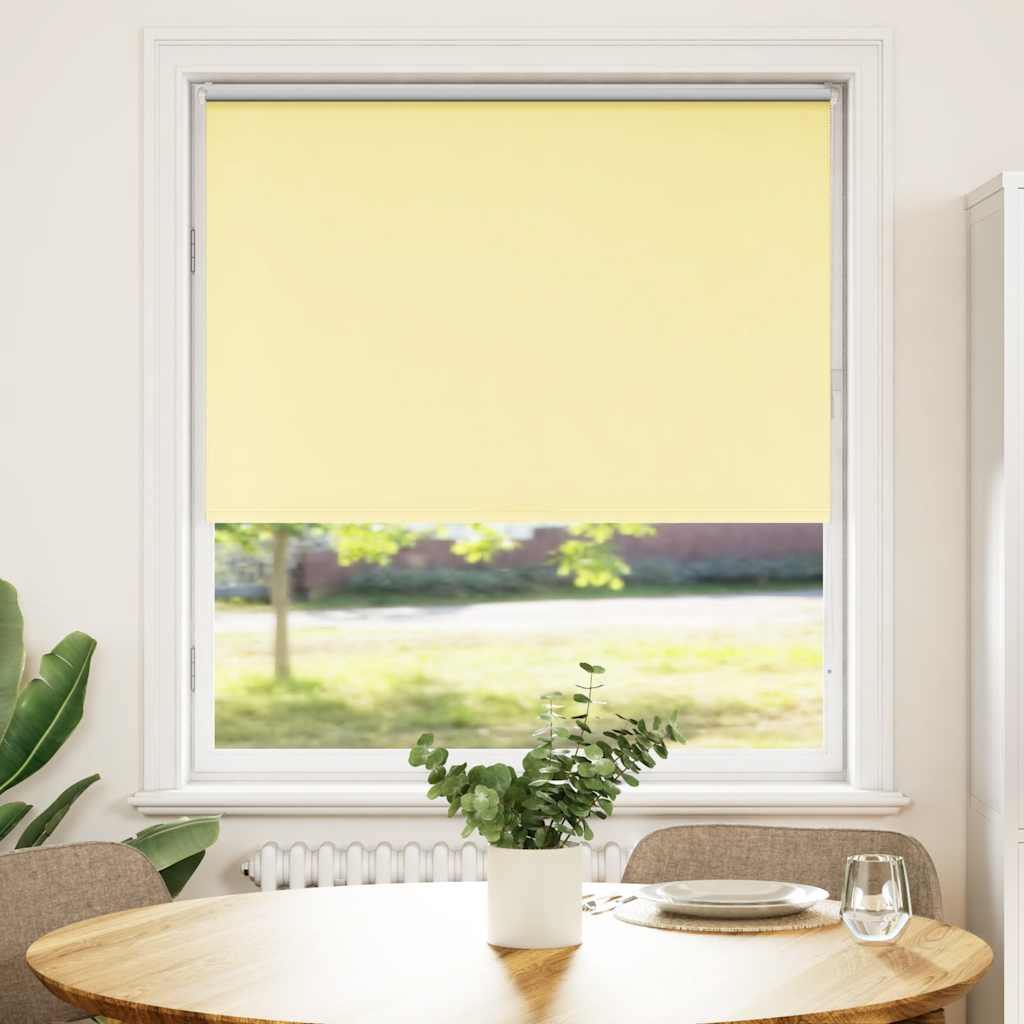 Roller Blind Blackout Yellow 105x150 cm Fabric Width 100.7 cm Polyester