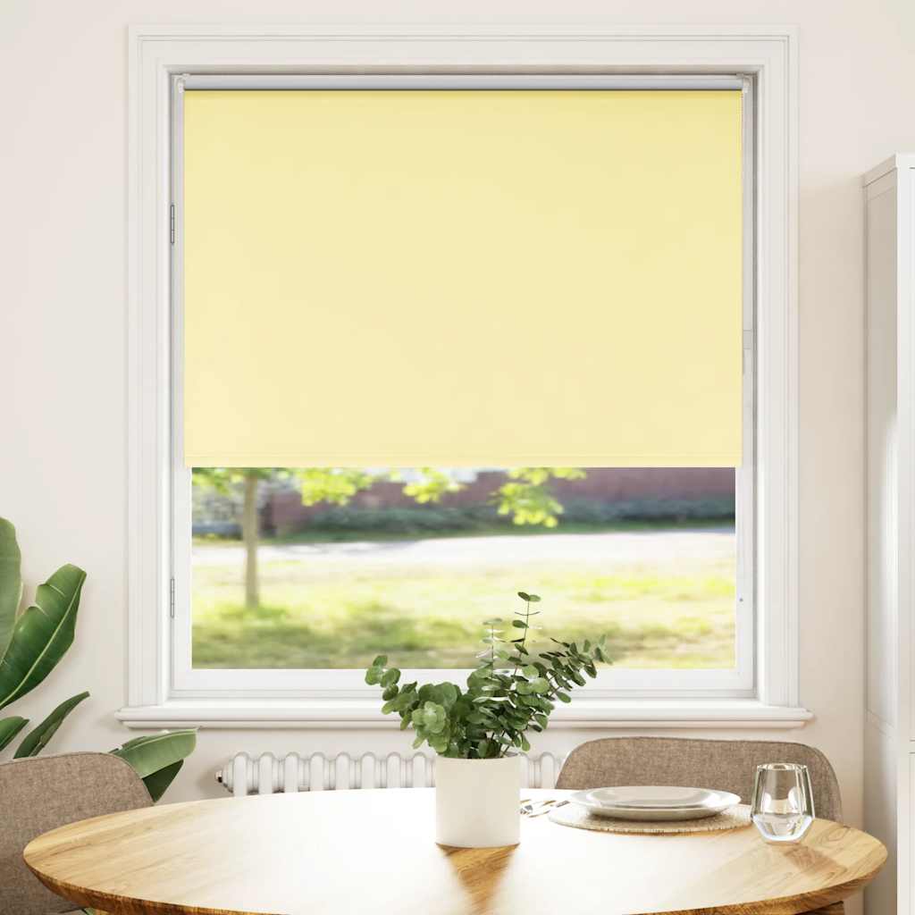 Roller Blind Blackout Yellow 110x150 cm Fabric Width 105.7 cm Polyester