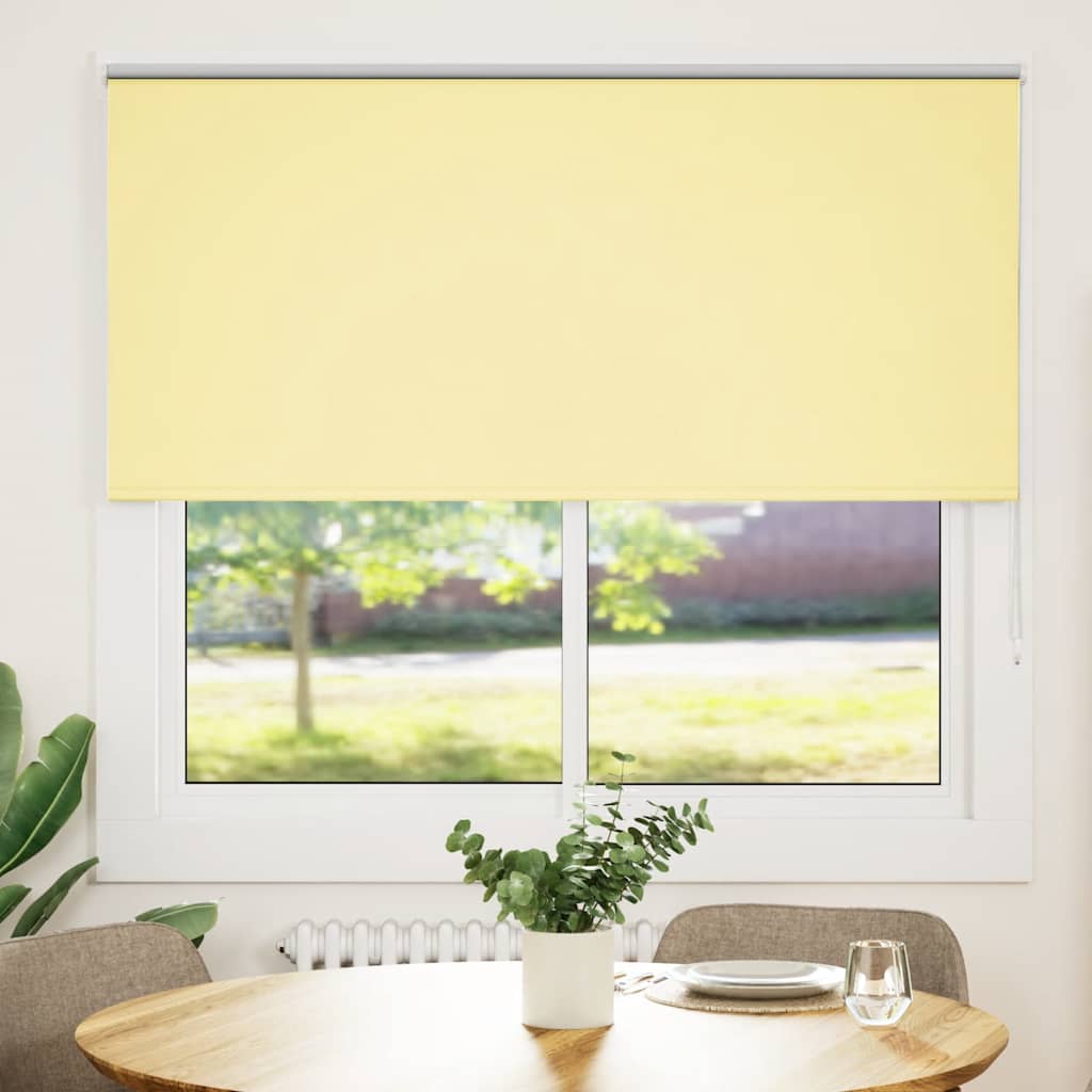 Roller Blind Blackout Yellow 145x150 cm Fabric Width 141.6 cm Polyester