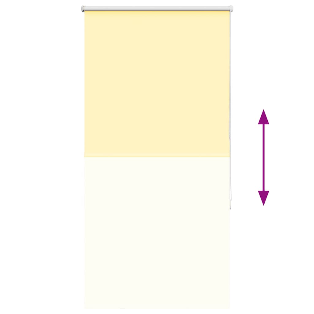 Roller Blind Blackout Yellow 70x175 cm Fabric Width 65.7 cm Polyester