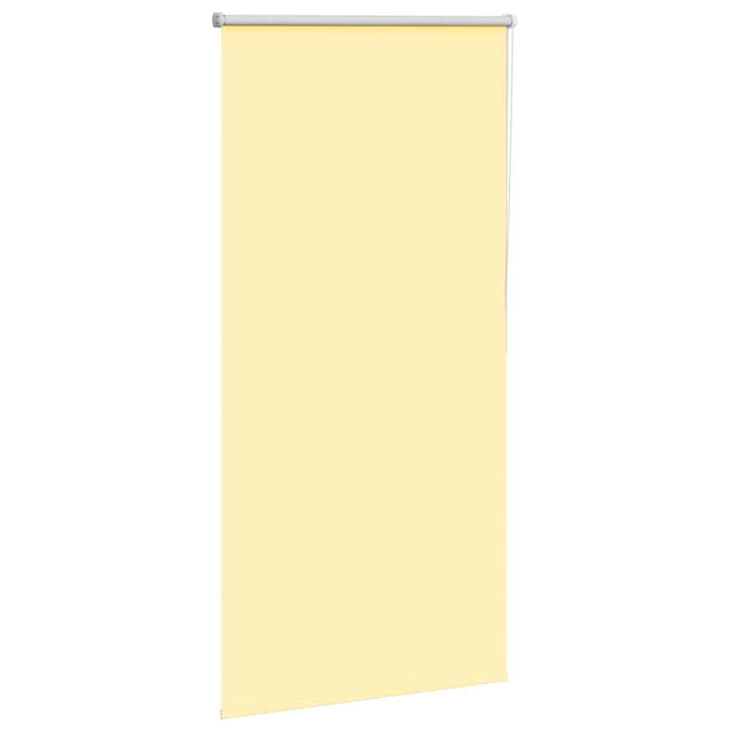 Roller Blind Blackout Yellow 85x175 cm Fabric Width 80.7 cm Polyester