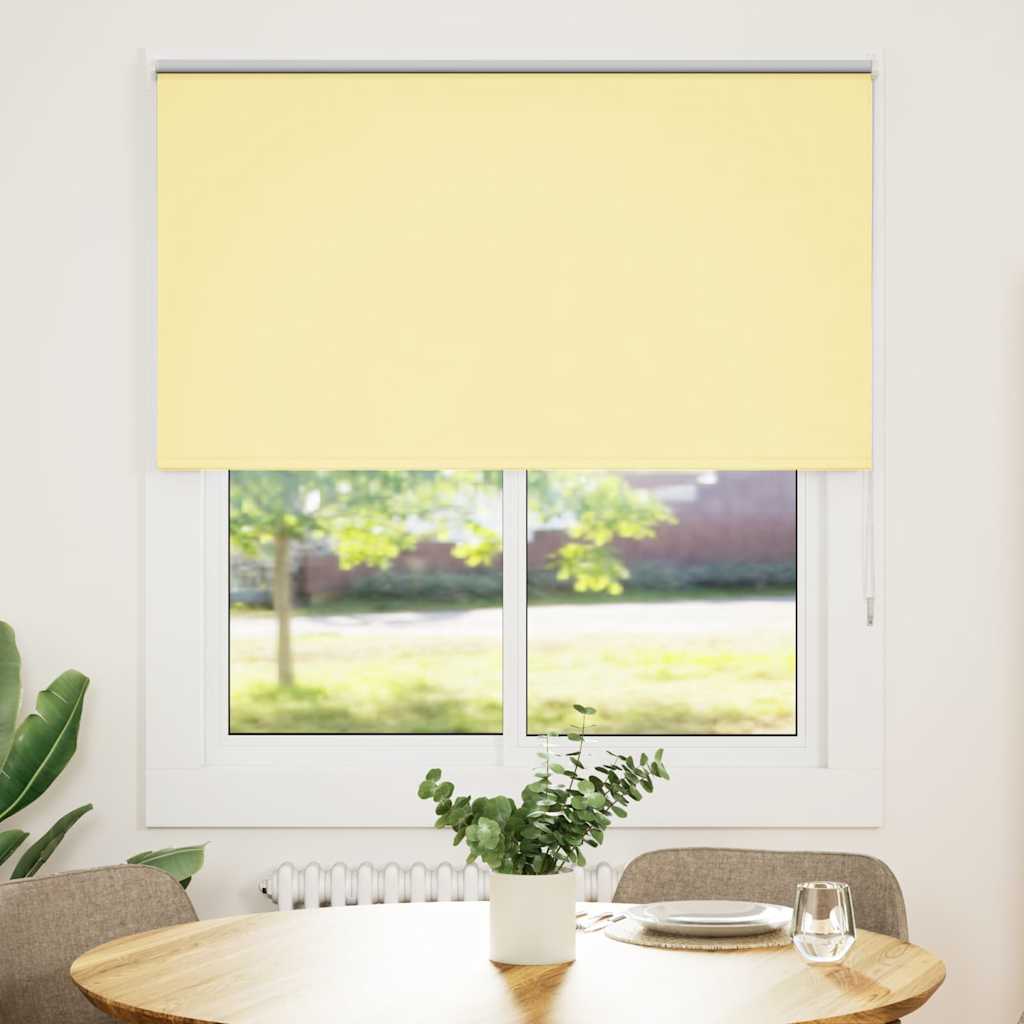 Roller Blind Blackout Yellow 125x175 cm Fabric Width 121.6 cm Polyester