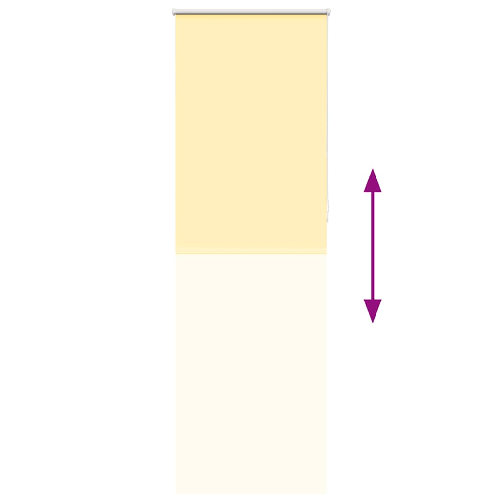 Roller Blind Blackout Yellow 75x210 cm Fabric Width 70.7 cm Polyester