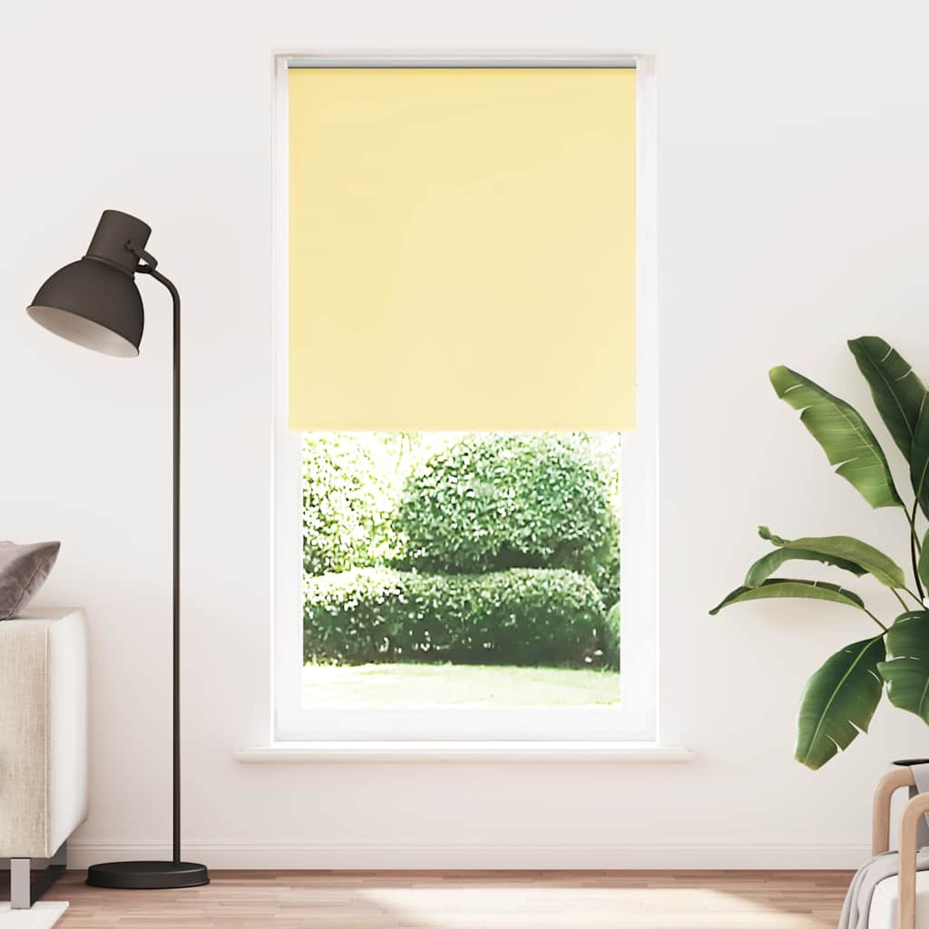 Roller Blind Blackout Yellow 90x210 cm Fabric Width 85.7 cm Polyester