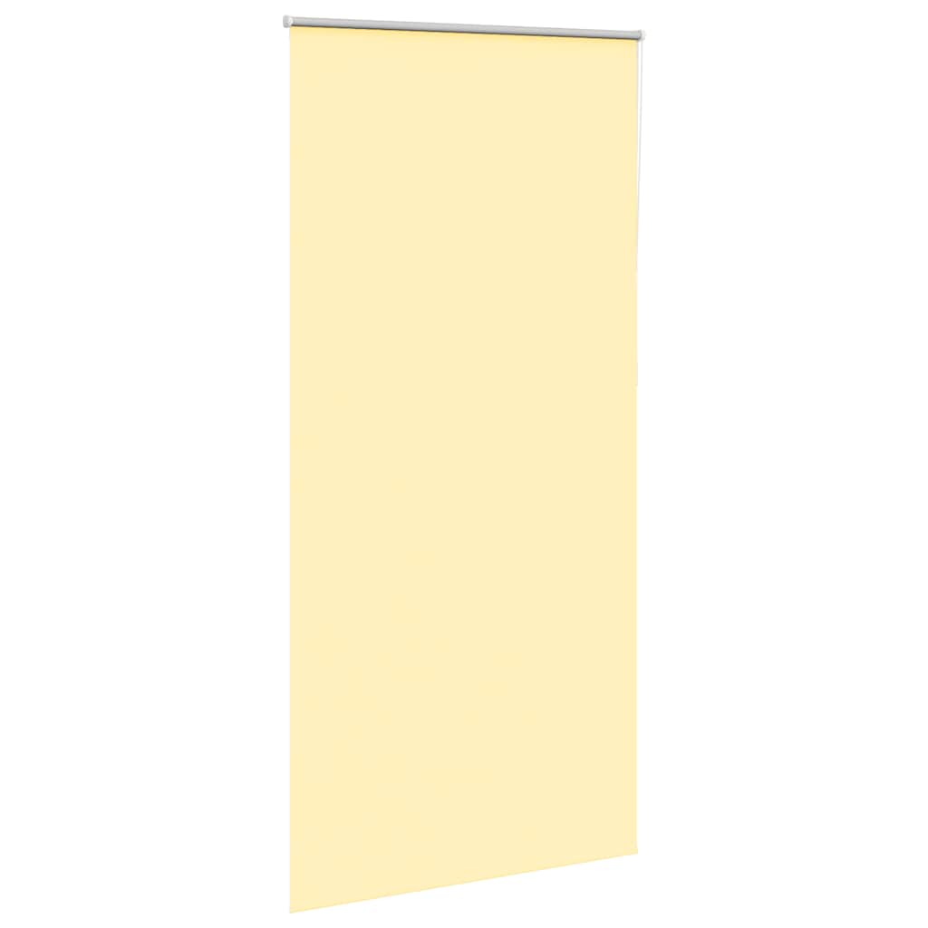 Roller Blind Blackout Yellow 105x210 cm Fabric Width 100.7 cm Polyester