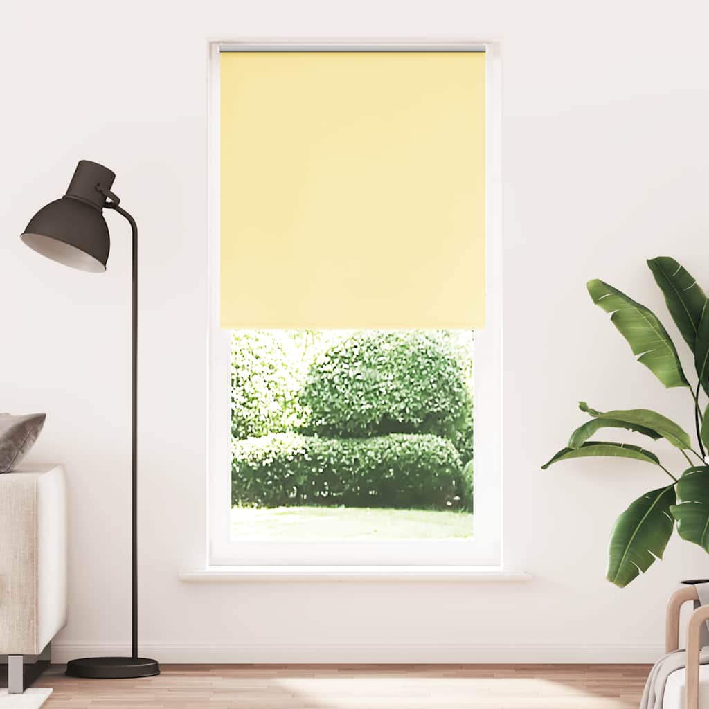 Roller Blind Blackout Yellow 115x210 cm Fabric Width 110.7 cm Polyester