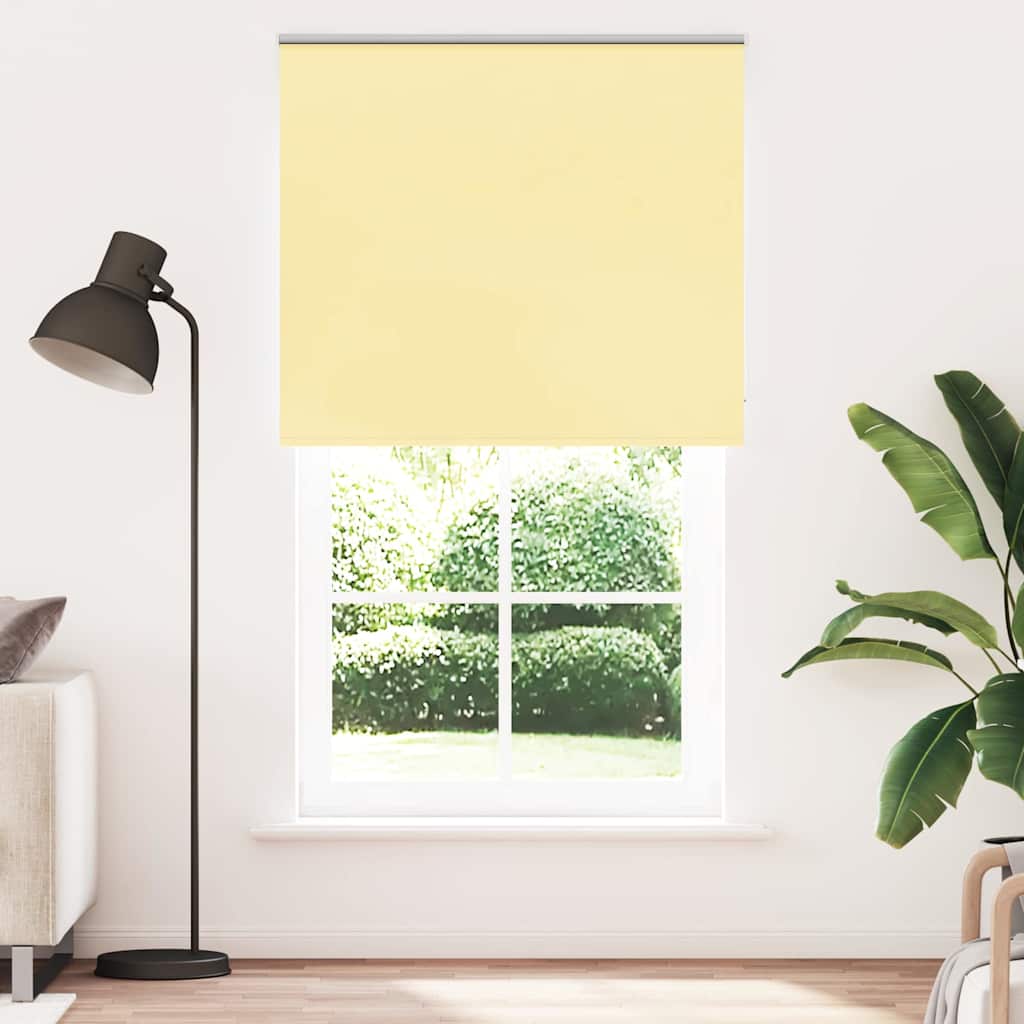 Roller Blind Blackout Yellow 120x210 cm Fabric Width 116.6 cm Polyester