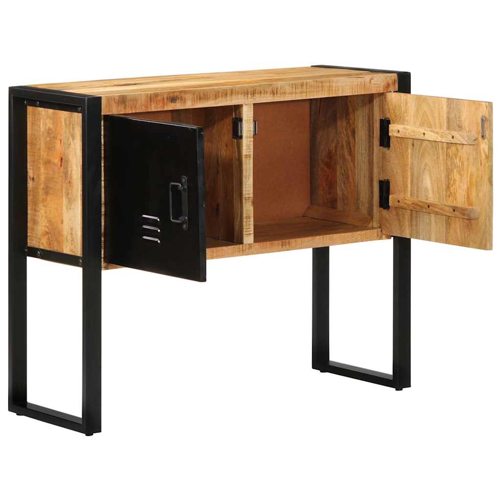Console Cabinet 90x35x75 cm Solid Rough Wood Mango