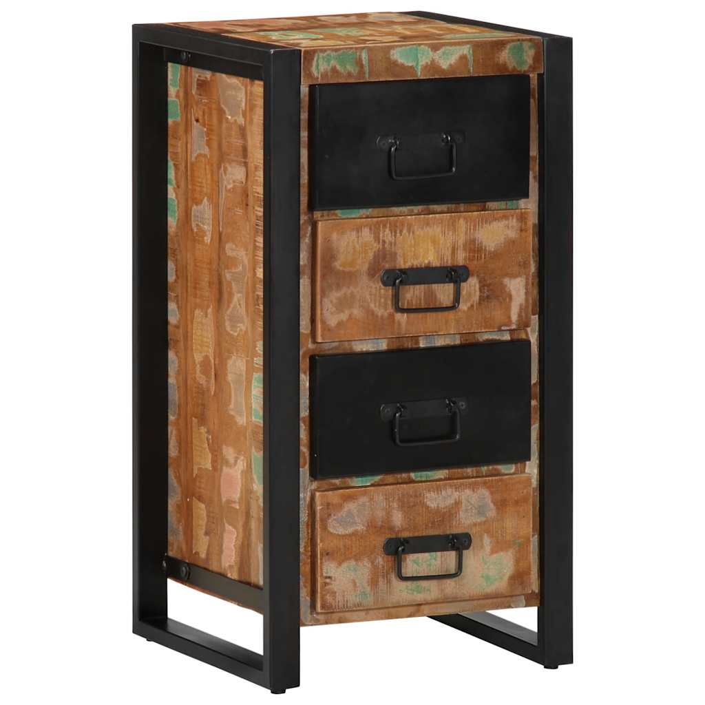 Drawer Cabinet Multicolour 40x40x75 cm Solid Wood Reclaimed