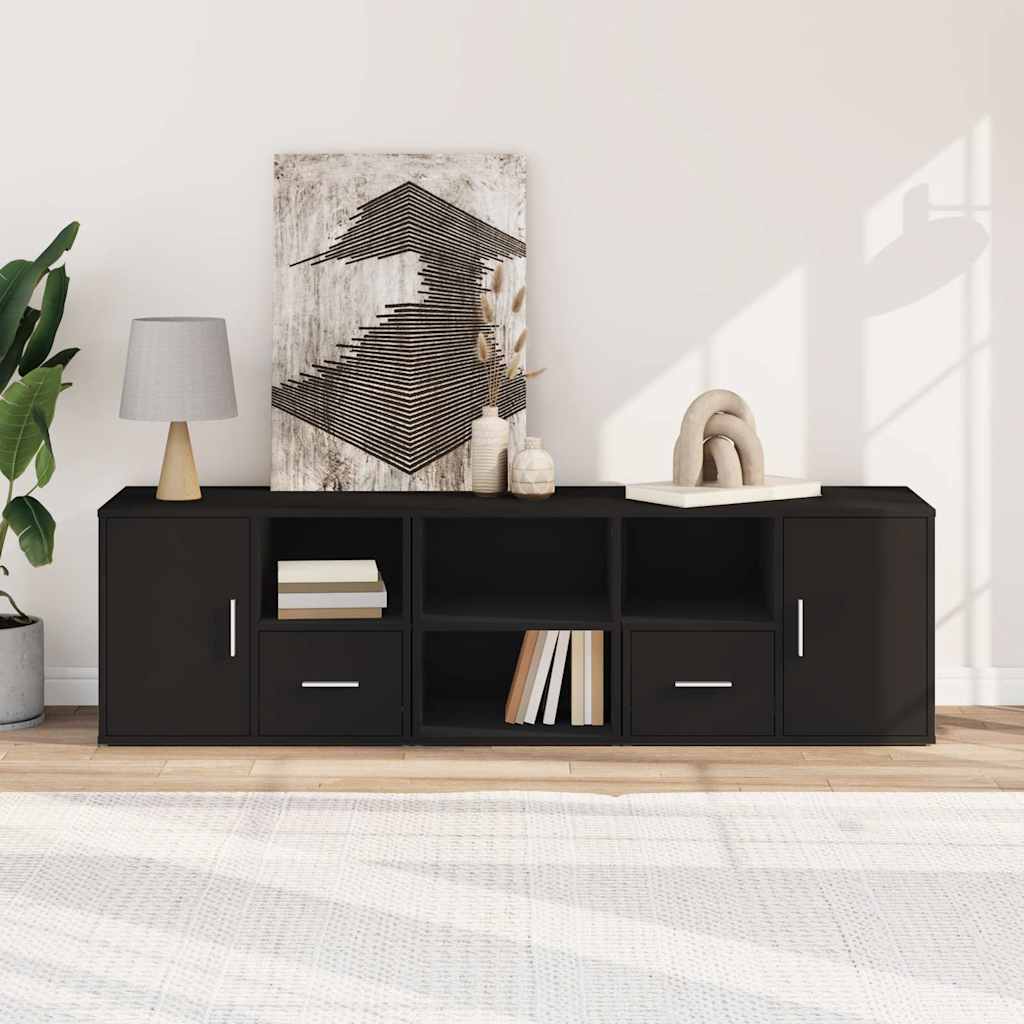 Corner Cabinet Black 160x40x45 cm Engineered Wood
