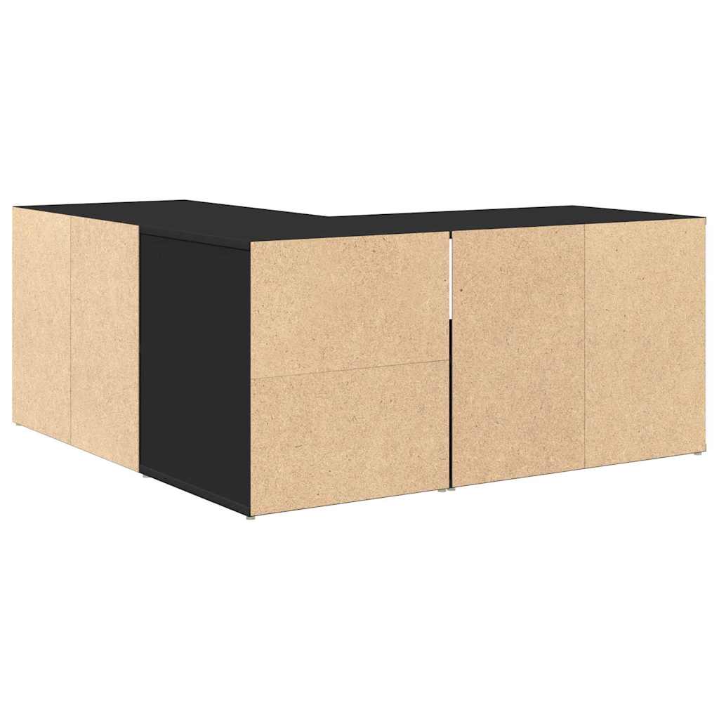 Corner Cabinet Black 160x40x45 cm Engineered Wood