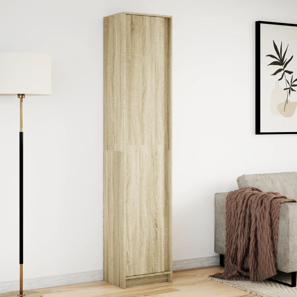 Highboard with LED Sonoma Oak 41.5x32.5x200 cm Engineered Wood