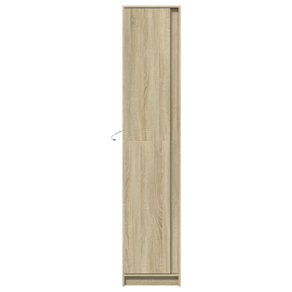 Highboard with LED Sonoma Oak 41.5x32.5x200 cm Engineered Wood