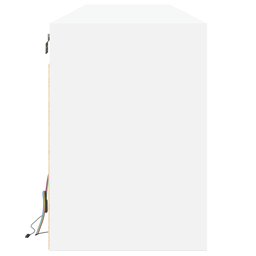 TV Wall Cabinet with LED White 180x31x45 cm