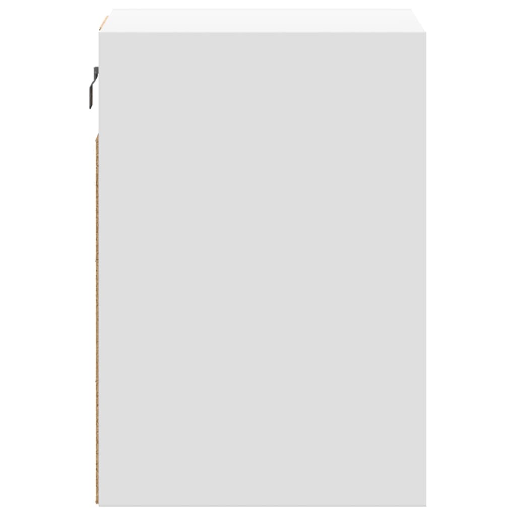 Wall-mounted Bedside Cabinets with LED Lights 2 pcs White