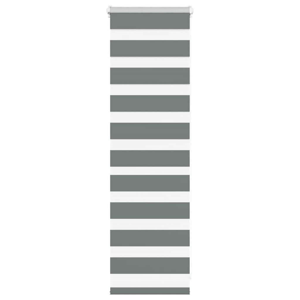 Zebra Blind Dark Grey 45x100 cm Fabric Width 40.9 cm Polyester
