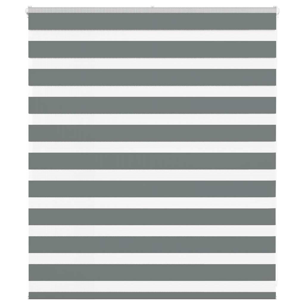Zebra Blind Dark Grey 135x100 cm Fabric Width 130.9 cm Polyester