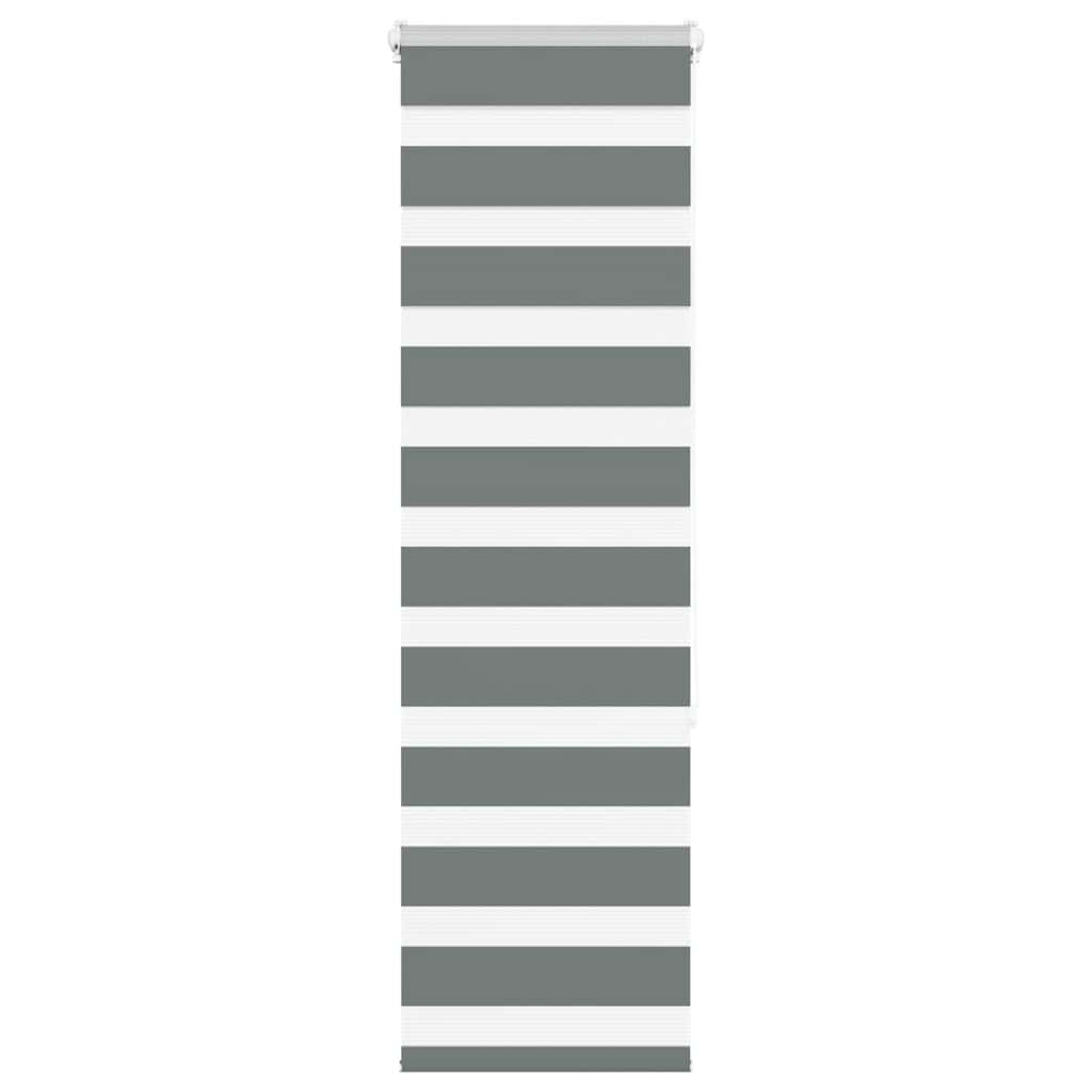 Zebra Blind Dark Grey 40x150 cm Fabric Width 35.9 cm Polyester