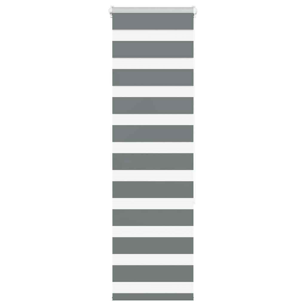 Zebra Blind Dark Grey 45x150 cm Fabric Width 40.9 cm Polyester