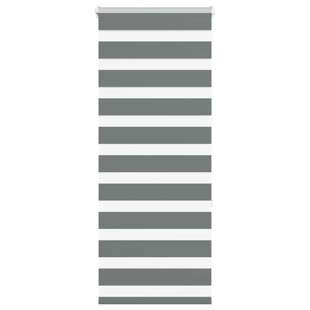 Zebra Blind Dark Grey 65x150 cm Fabric Width 60.9 cm Polyester