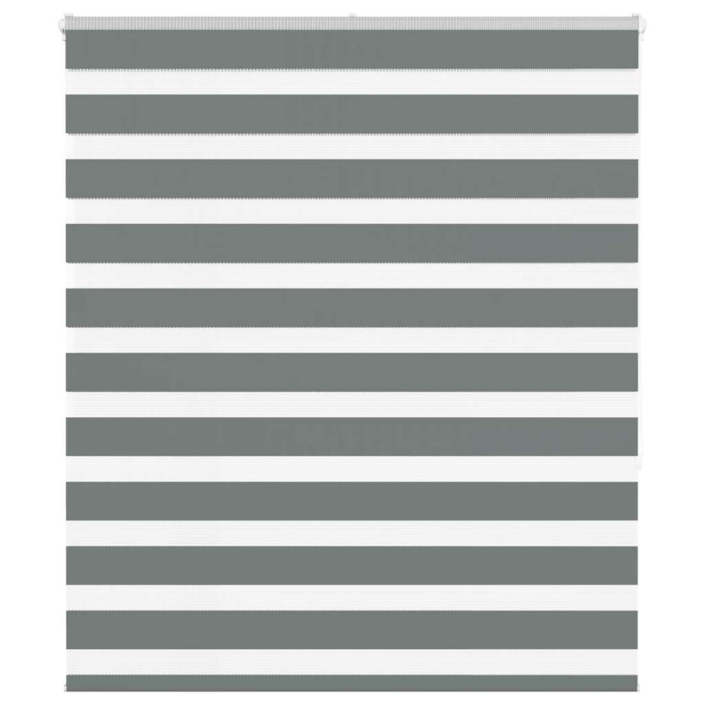Zebra Blind Dark Grey 130x150 cm Fabric Width 125.9 cm Polyester