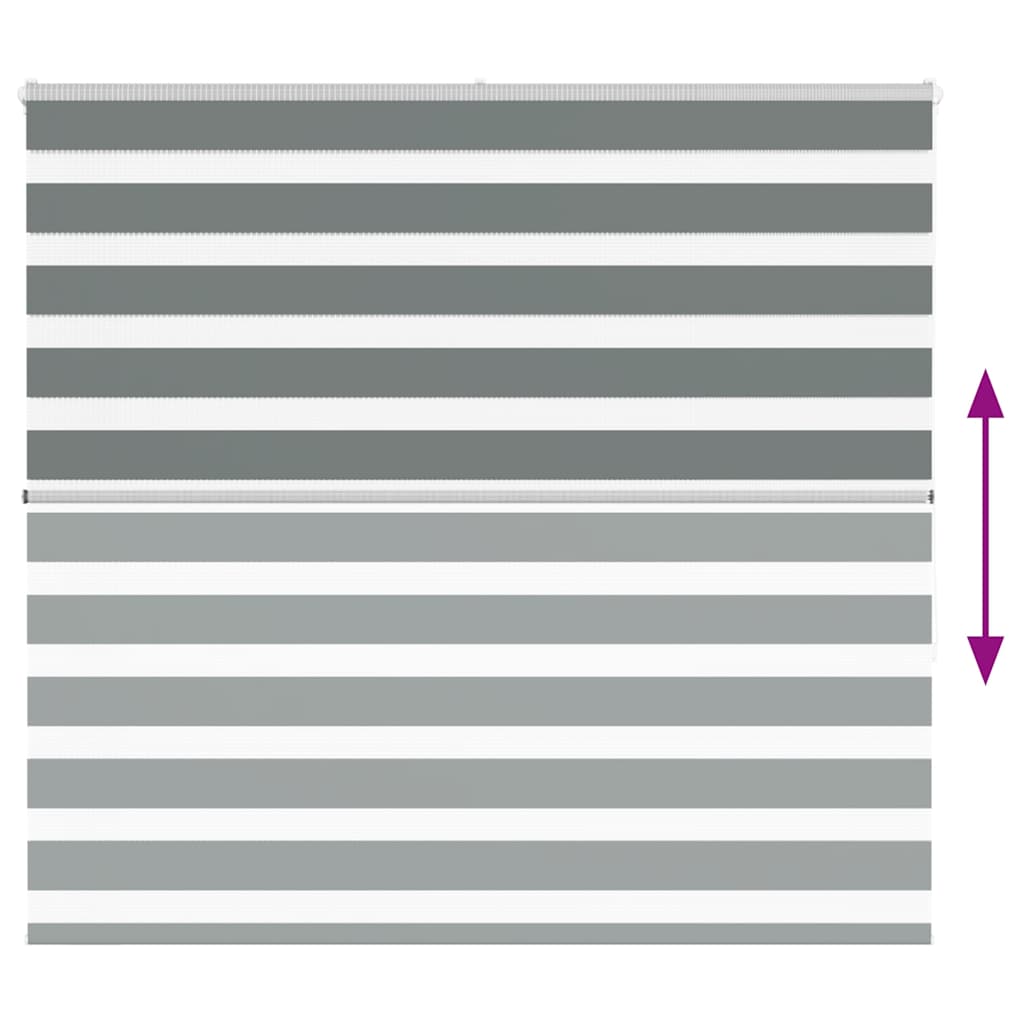 Zebra Blind Dark Grey 155x150 cm Fabric Width 150.9 cm Polyester