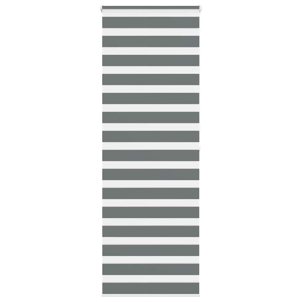 Zebra Blind Dark Grey 75x200 cm Fabric Width 70.9 cm Polyester