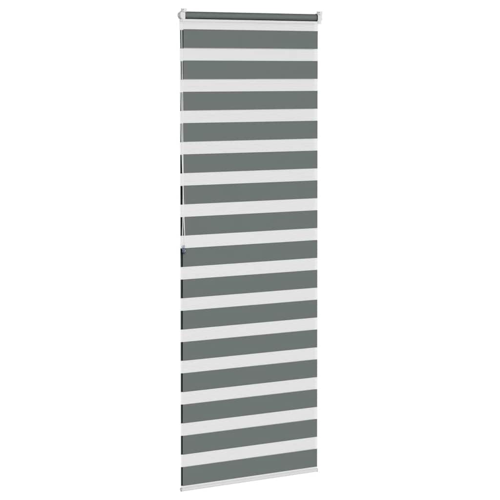 Zebra Blind Dark Grey 80x200 cm Fabric Width 75.9 cm Polyester