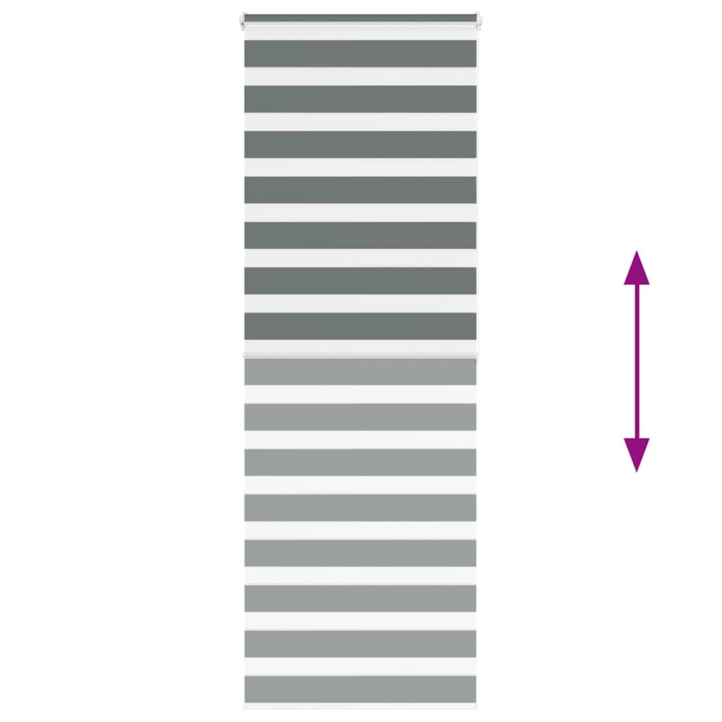 Zebra Blind Dark Grey 80x200 cm Fabric Width 75.9 cm Polyester