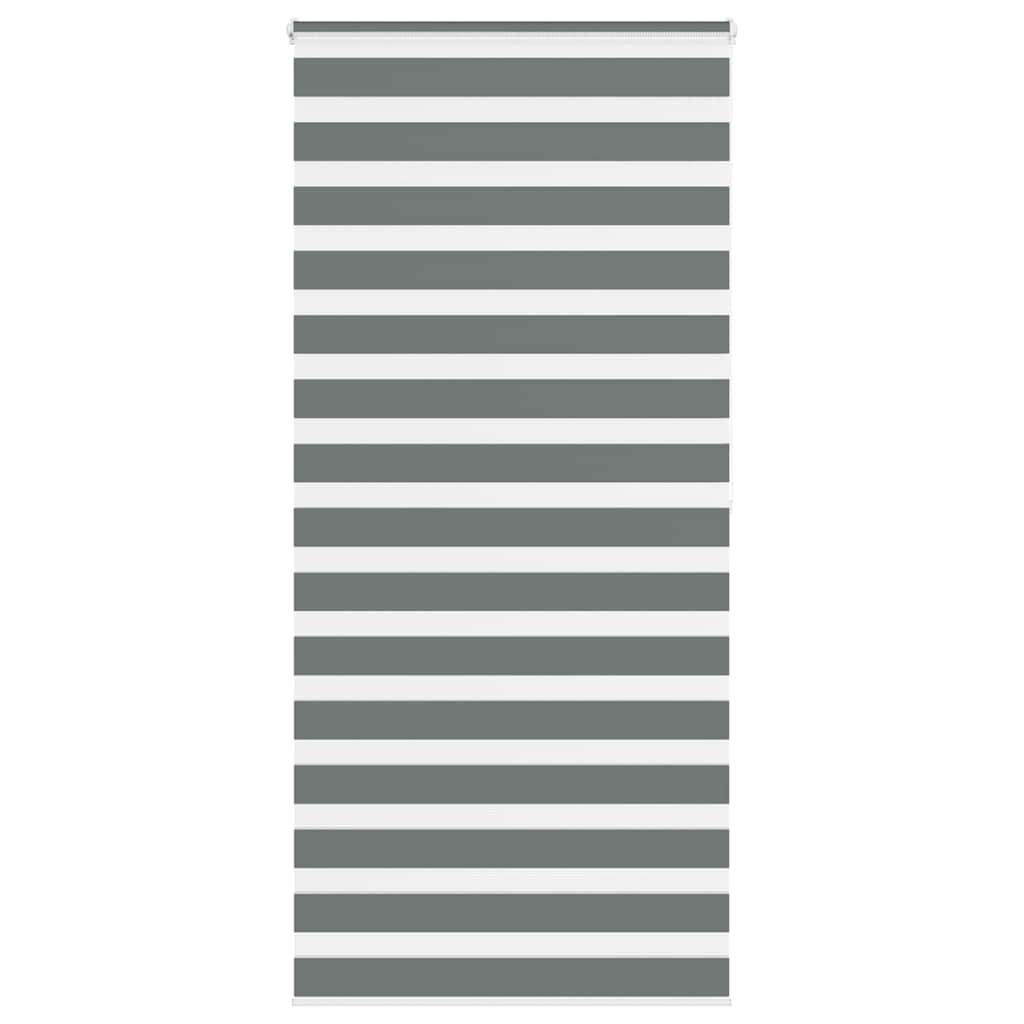 Zebra Blind Dark Grey 95x200 cm Fabric Width 90.9 cm Polyester