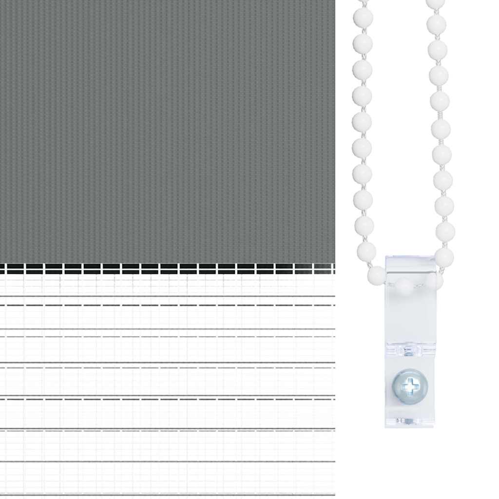 Zebra Blind Dark Grey 110x200 cm Fabric Width 105.9 cm Polyester