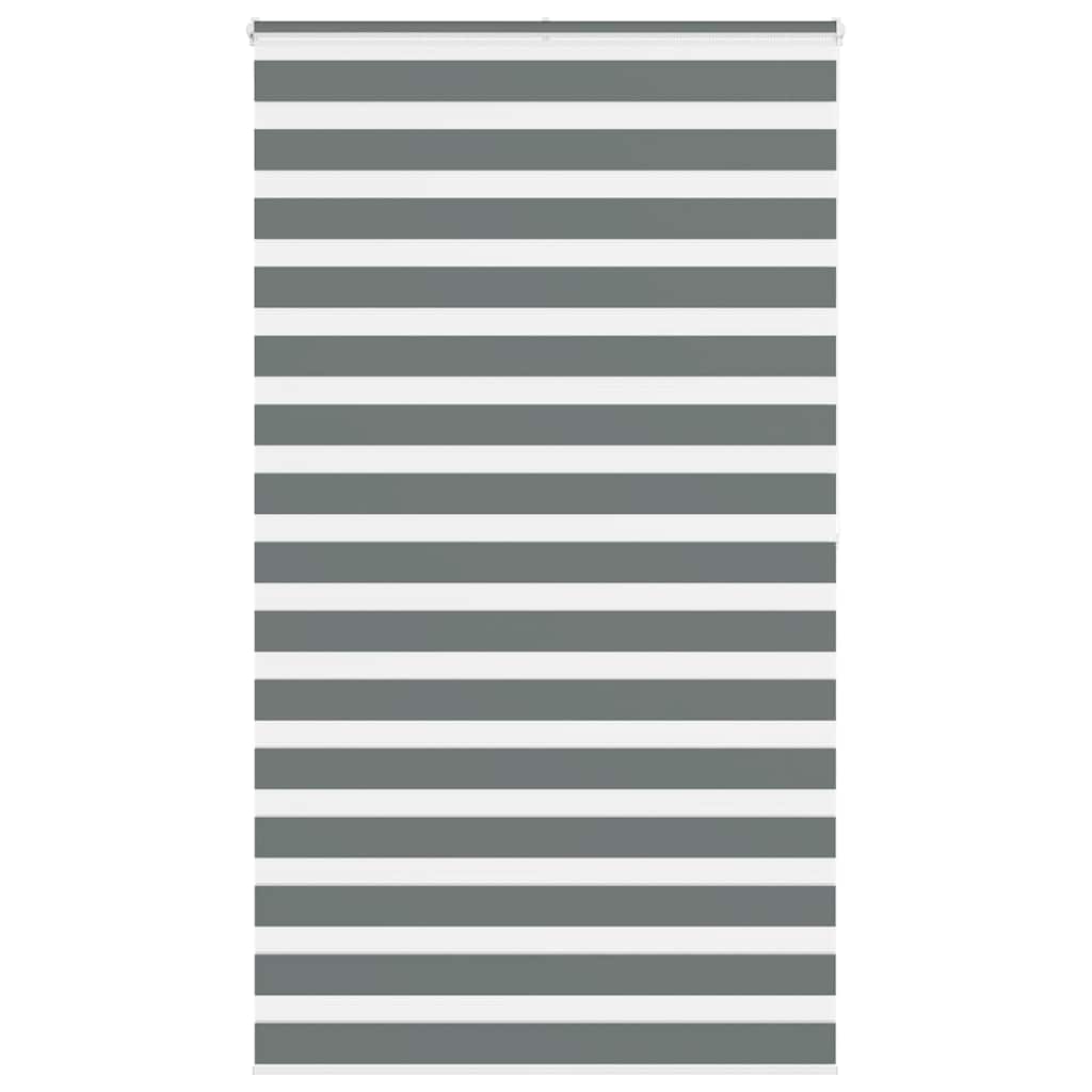 Zebra Blind Dark Grey 125x200 cm Fabric Width 120.9 cm Polyester