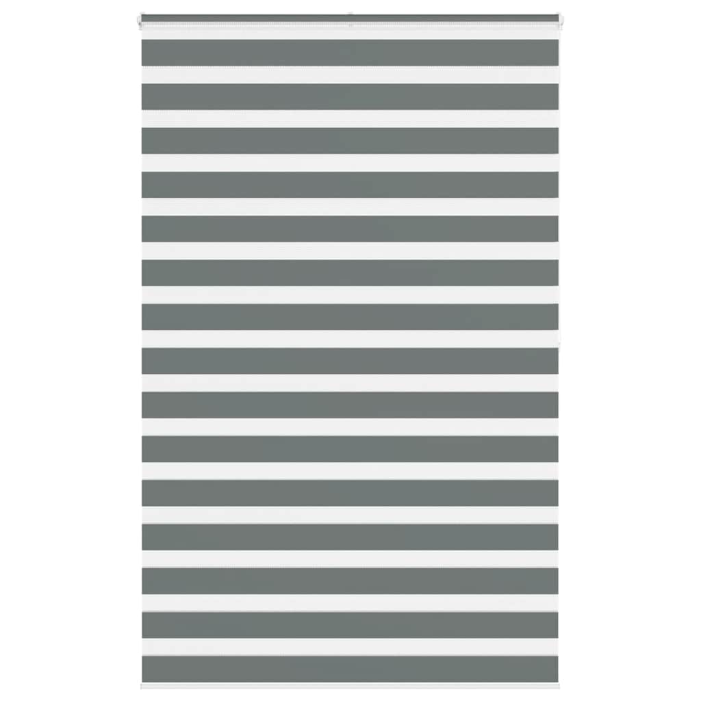 Zebra Blind Dark Grey 140x200 cm Fabric Width 135.9 cm Polyester