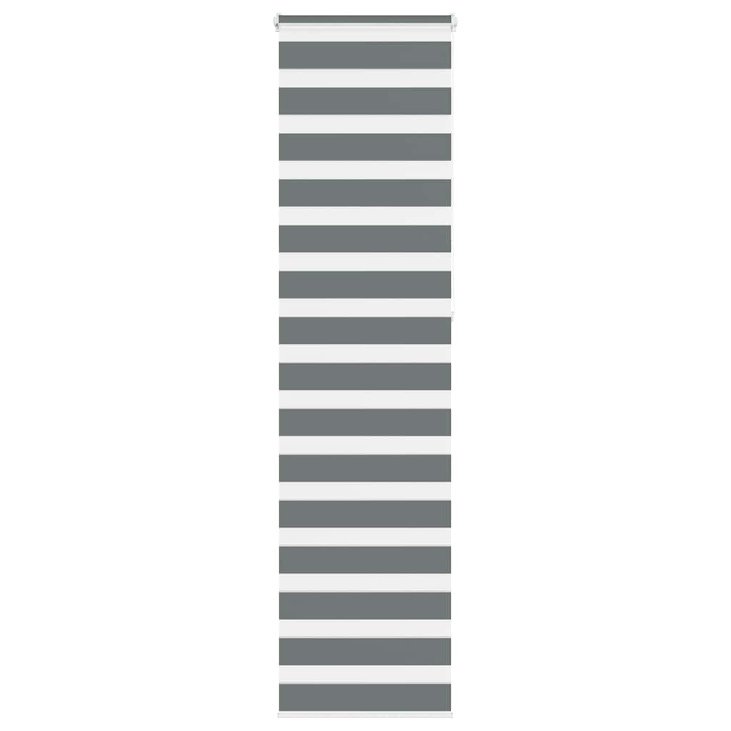 Zebra Blind Dark Grey 60x230 cm Fabric Width 55.9 cm Polyester