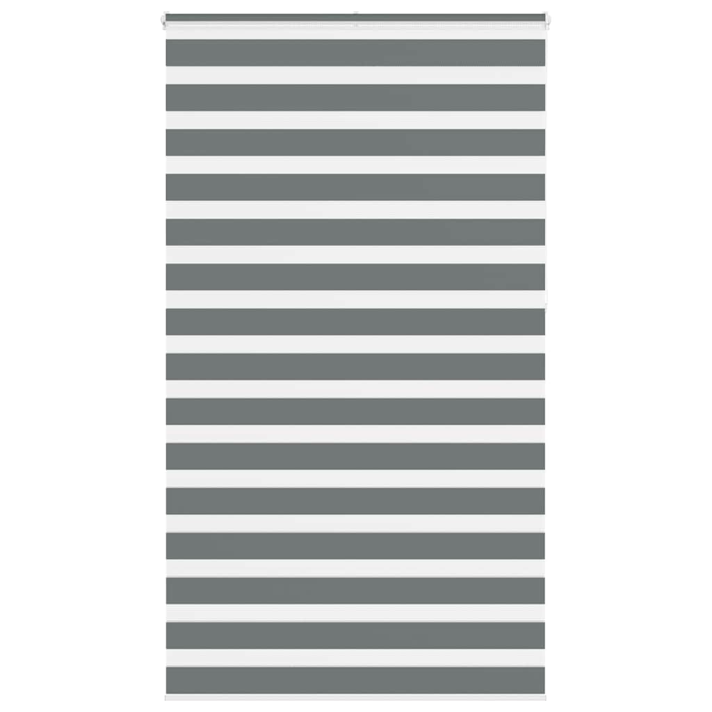 Zebra Blind Dark Grey 125x230 cm Fabric Width 120.9 cm Polyester