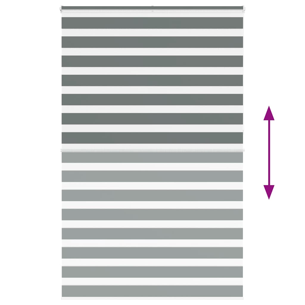Zebra Blind Dark Grey 145x230 cm Fabric Width 140.9 cm Polyester